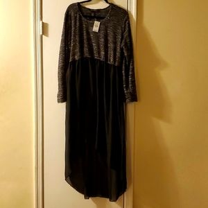 Black Glitter High-low plus size top by Ashley Stewart's 18/20